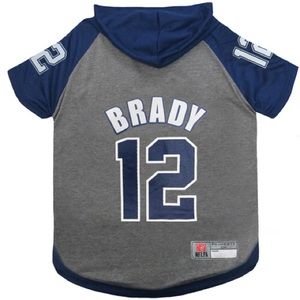 Tom Brady #12 Patriots NFLPA Dog Hoodie Tee